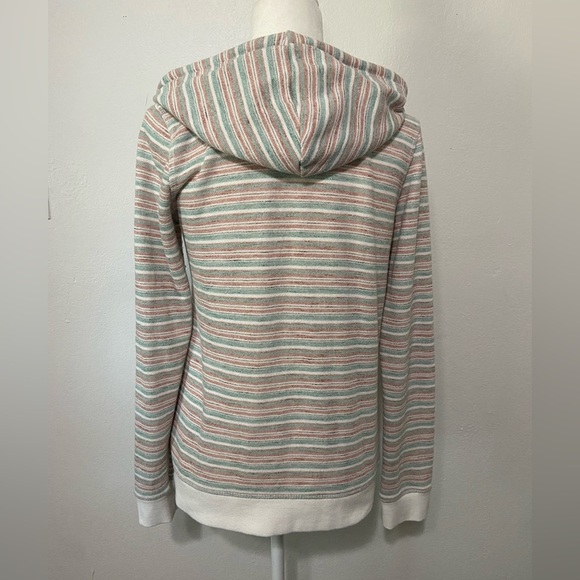 Roxy women's M terry cloth stripe full zip hoodie EUC - Picture 6 of 8